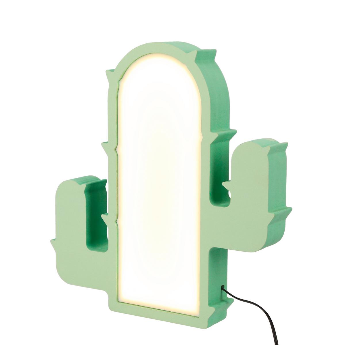 Dječja Stolna Svjetiljka Cactus - zelena, Basics, drvni materijal/plastika (0/0/0cm)