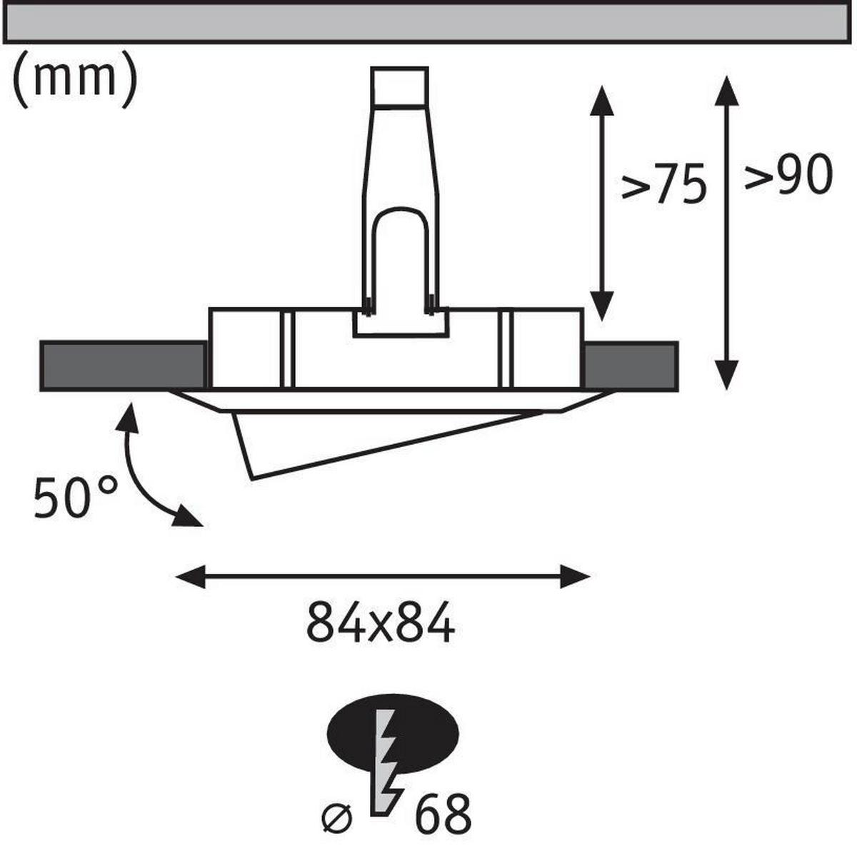 Deckenleuchte Nova in Weiß max. 6,5 Watt - Basics (8,4cm) - Paulmann