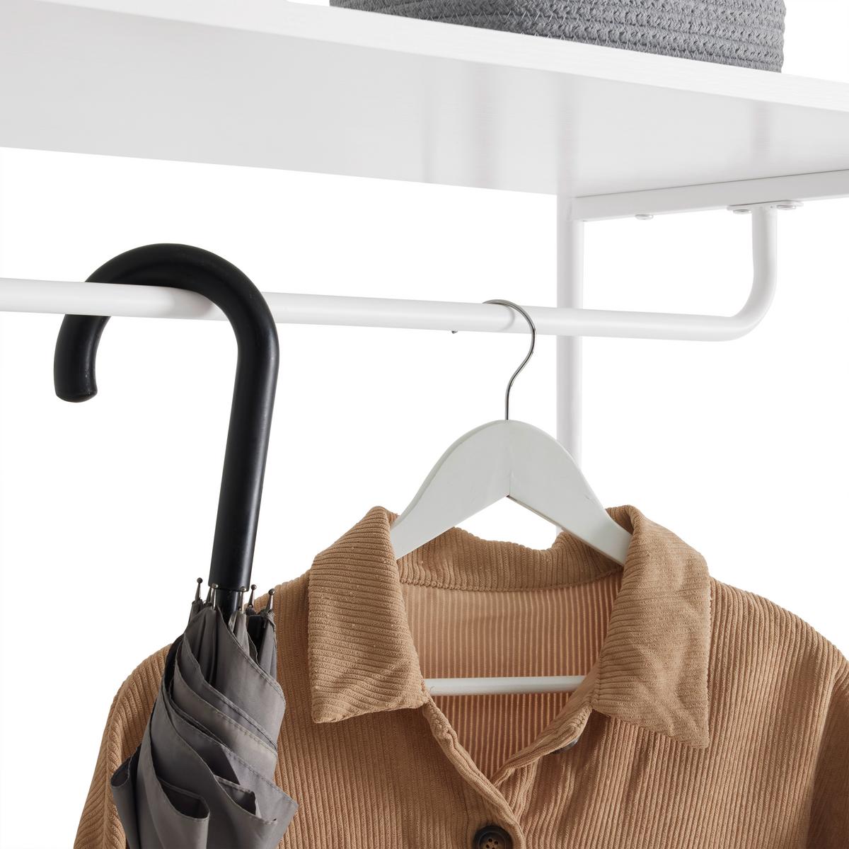 Kleiderständer Roberto Weiß - Weiß, KONVENTIONELL, Holzwerkstoff/Metall (80/190/44cm) - Mömax