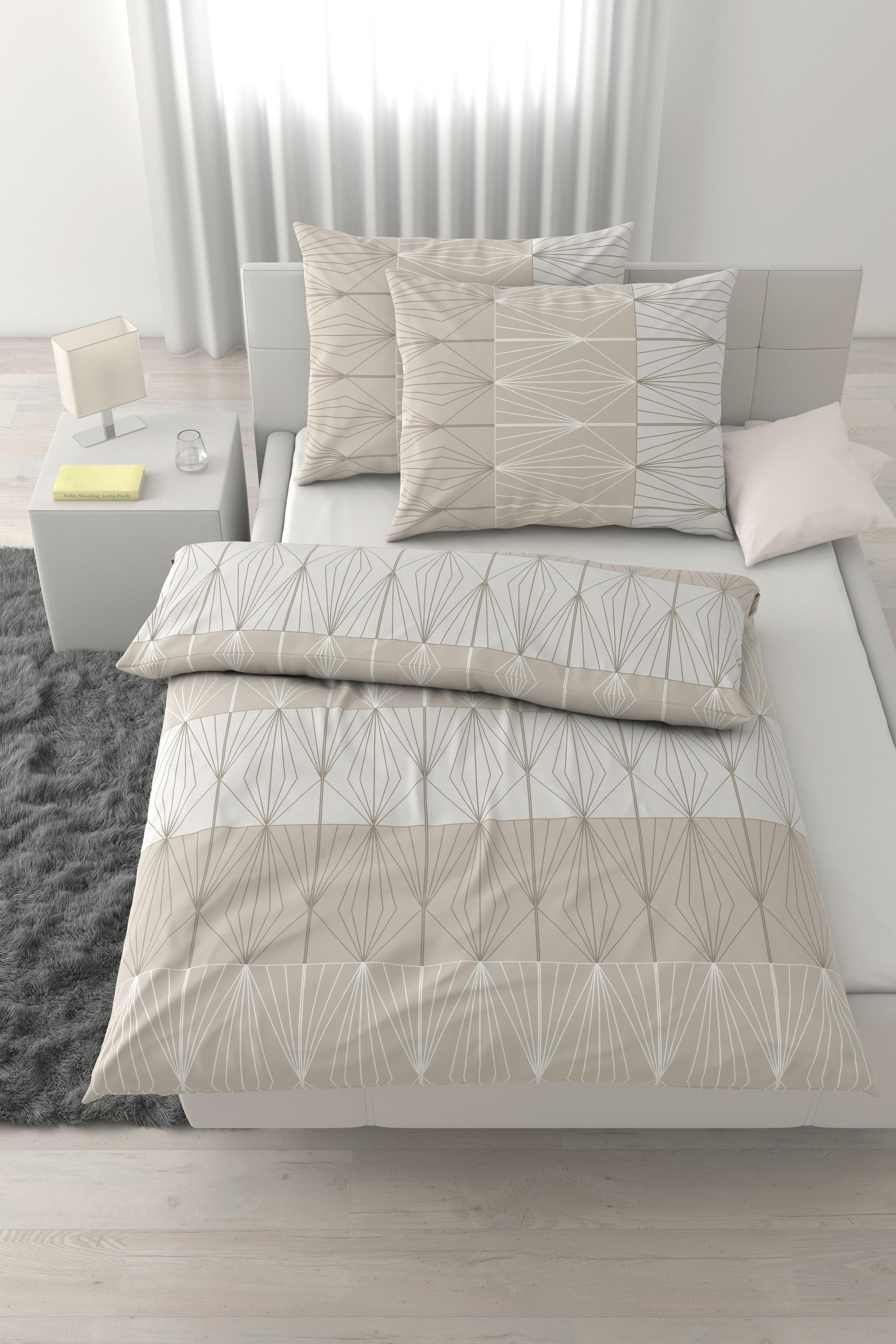 Bettwäsche Dubai XXL Perlmutt ca. 200x220cm - Perlmutt, Textil (200/220cm) - Mömax