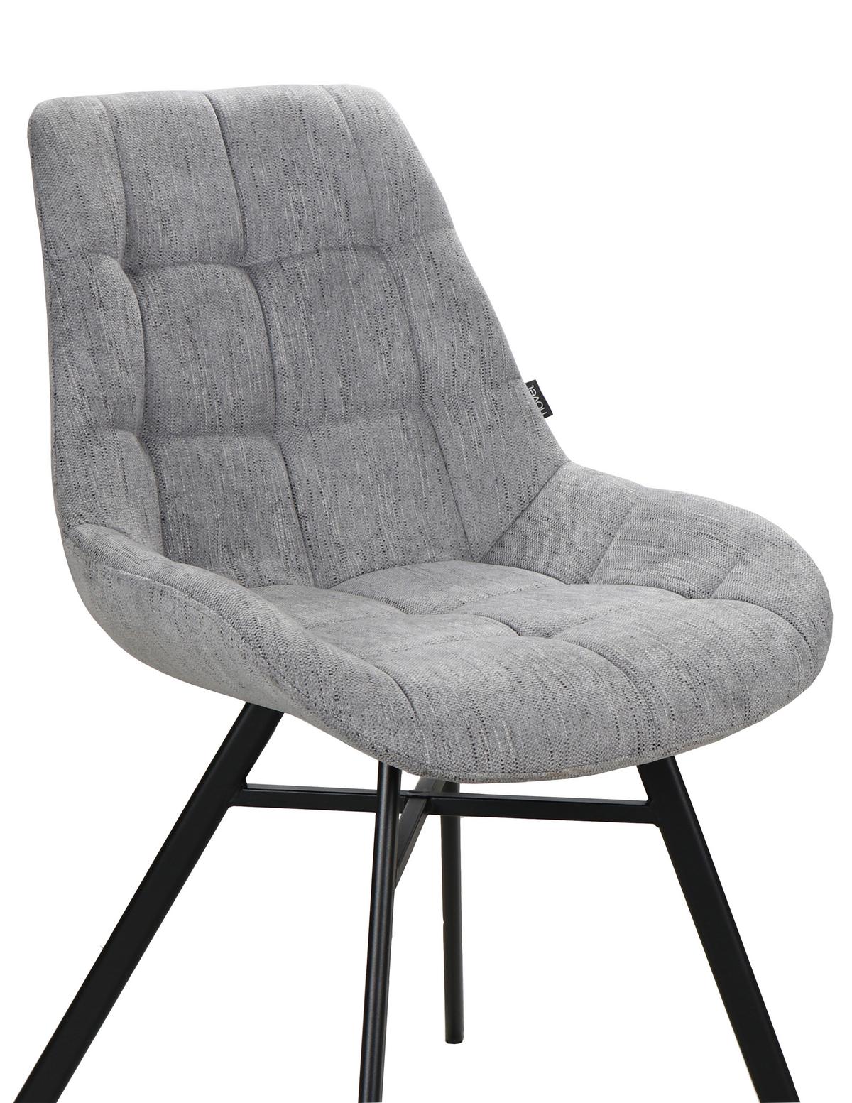 KRZESŁO PEGGY - czarny/szary, Design, metal/tkanina (50/86/61cm) - Novel