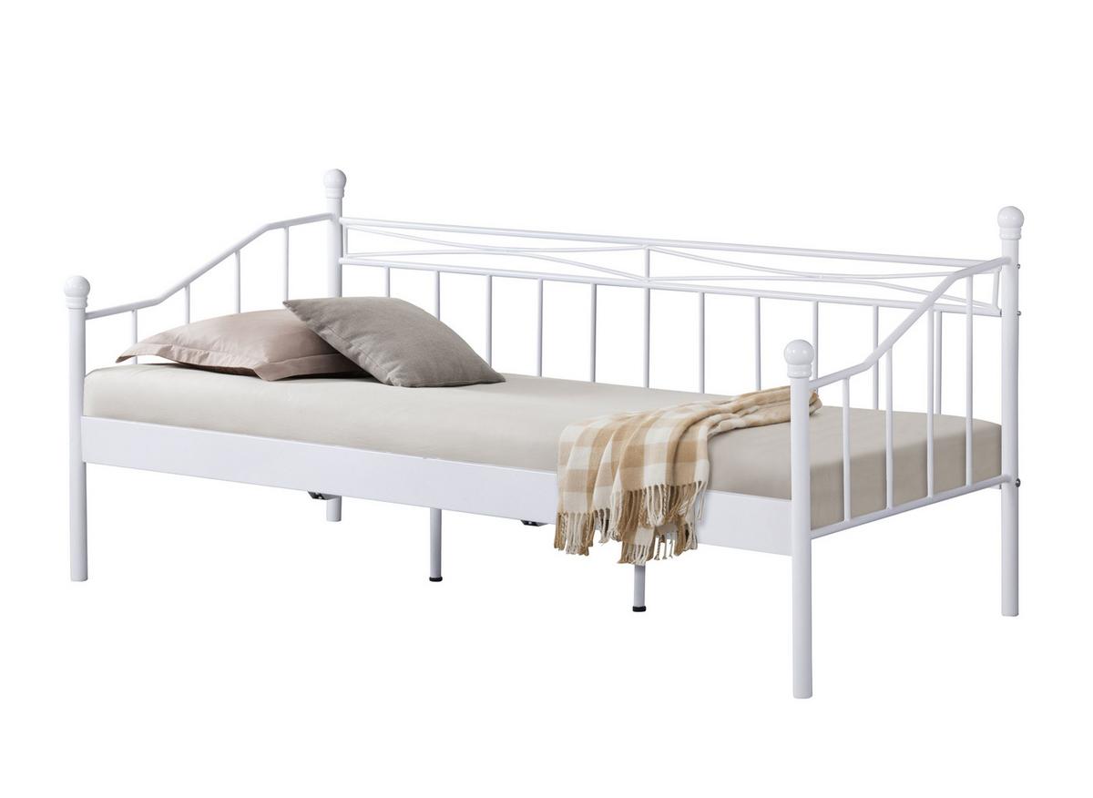 Bett in Weiss ca. 90x200cm - Weiss, Romantik / Landhaus, Metall (90/200cm) - Zandiara