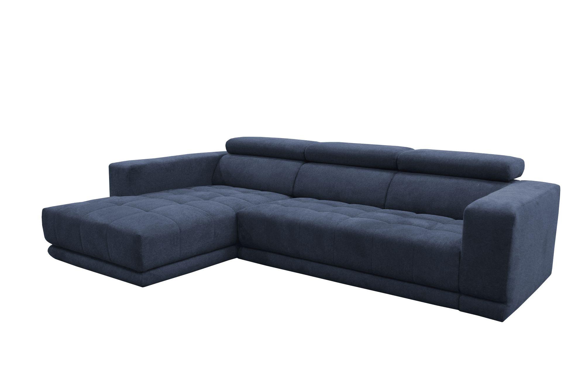 Kutna Garnitura Portland - plava/crna, Konvencionalno, tekstil/plastika (197/78-98/296cm) - Mömax