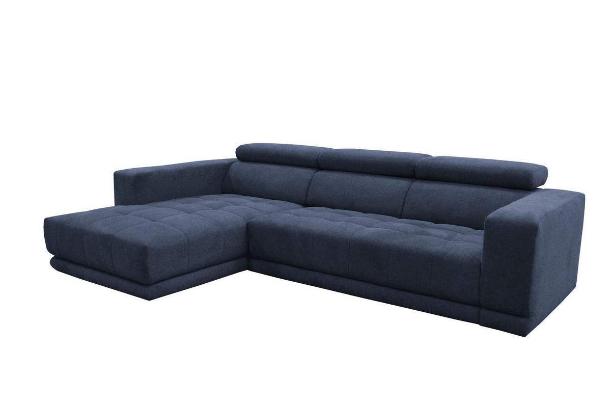 Kutna Garnitura Portland - plava/crna, Konvencionalno, tekstil/plastika (197/78-98/296cm) - Mömax