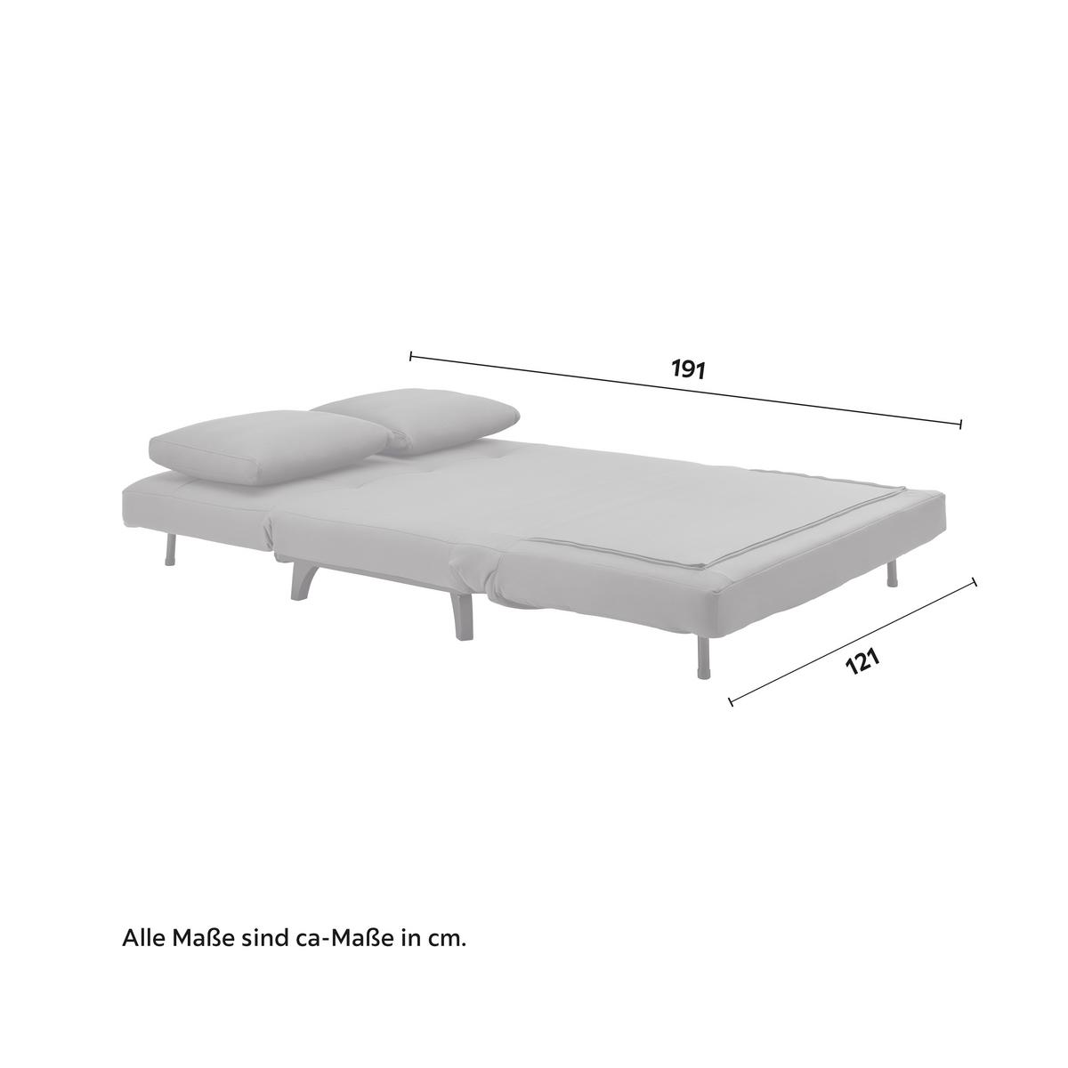 Canapea extensibilă RICA - gri, Modern, lemn/textil (121/83/93cm) - Bessagi Home