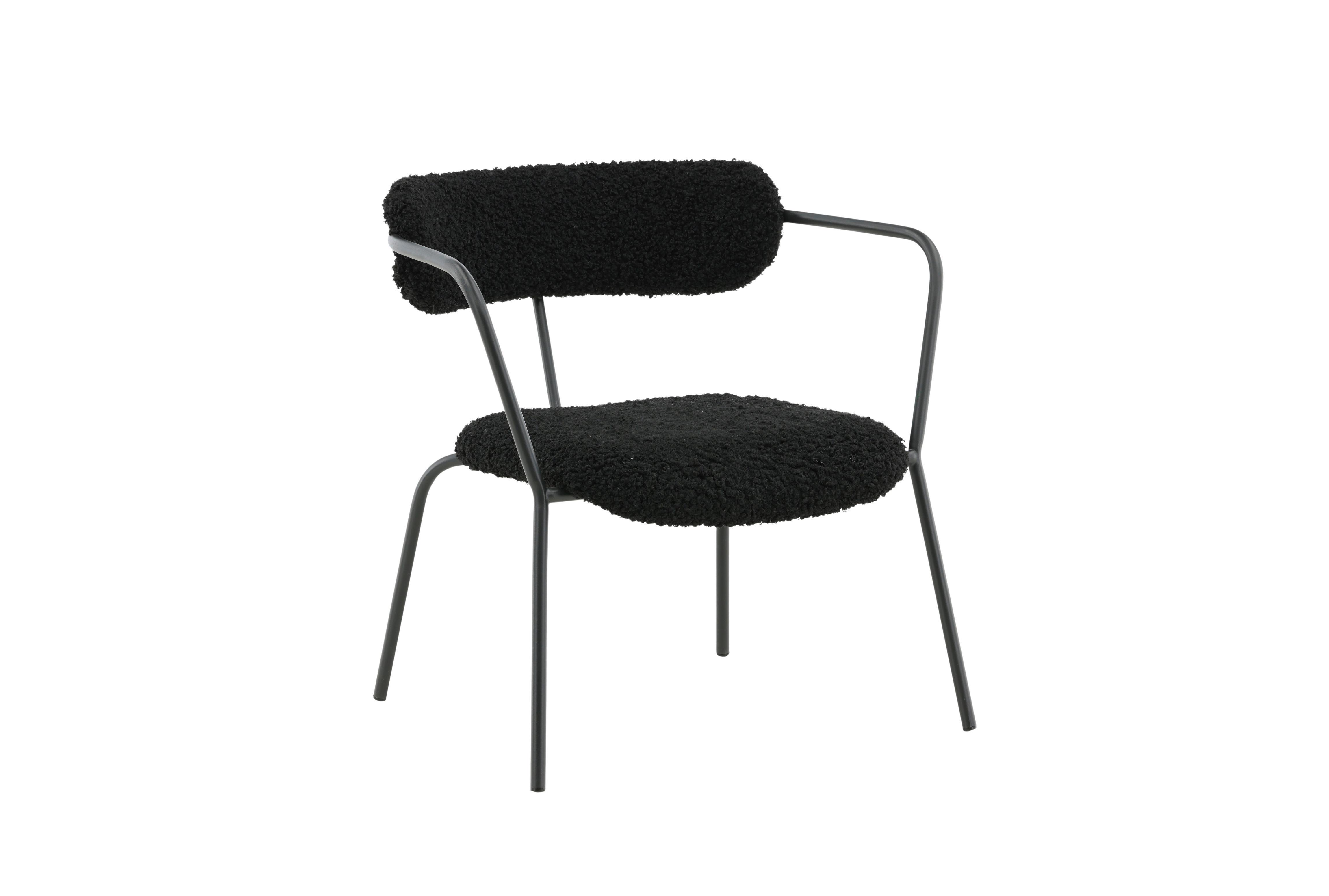 SESSEL DUFFY - Schwarz, Design, Textil/Metall (68/69/67cm) - Livetastic