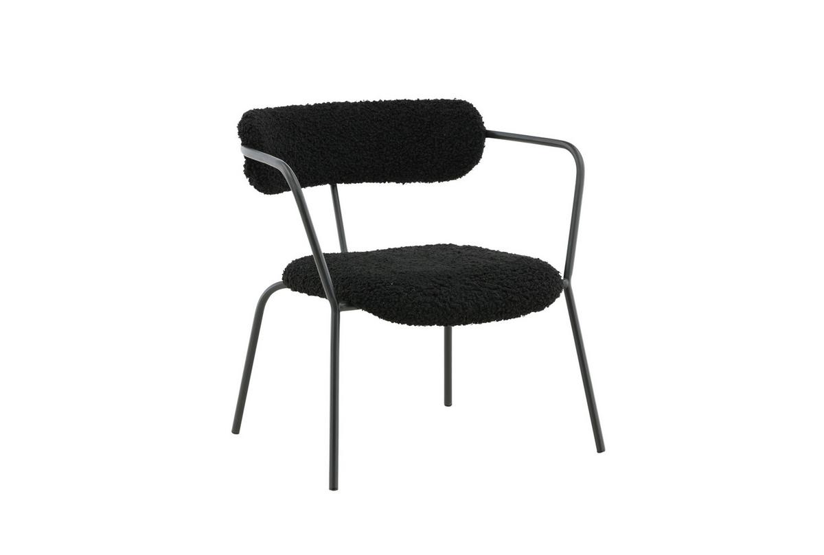 SESSEL DUFFY - Schwarz, Design, Textil/Metall (68/69/67cm) - Livetastic