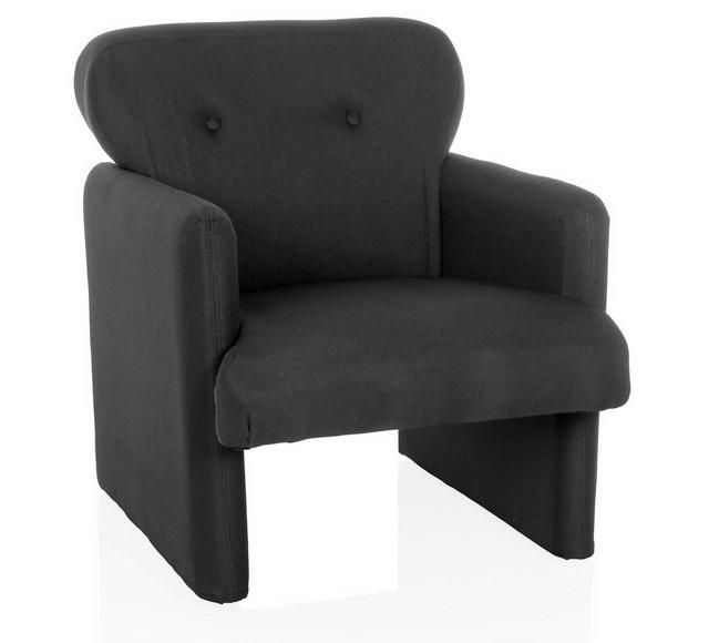 Naslanjač Caripito, Črna - črna, Moderno, tekstil (66/77/74cm) - MID.YOU