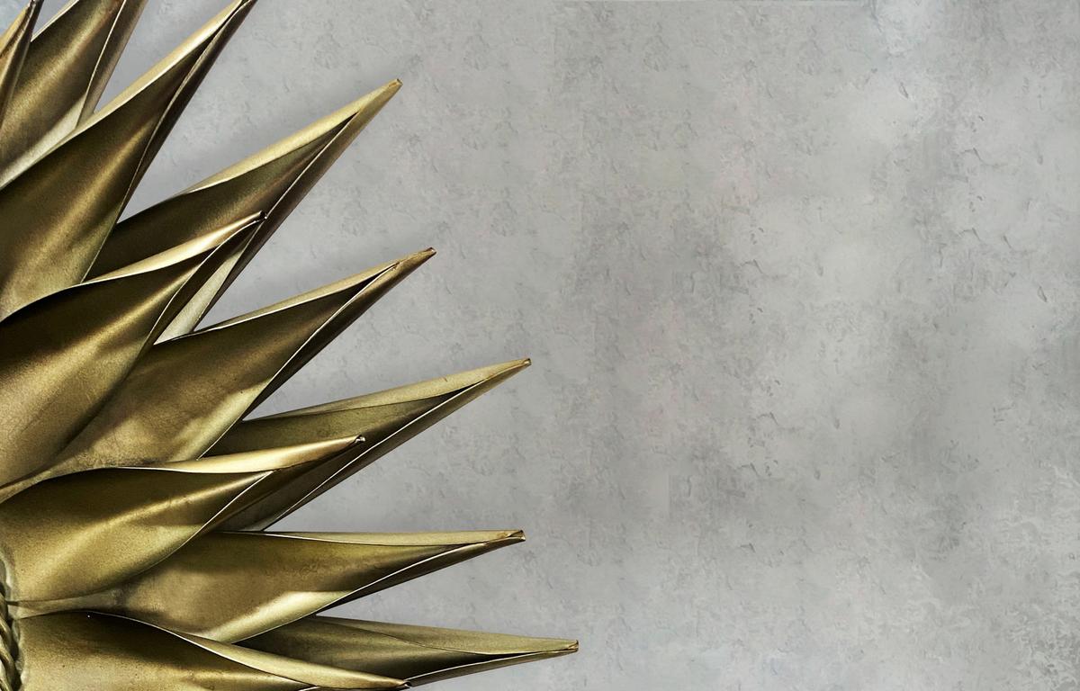 WANDSPIEGEL WL7.097 - Goldfarben, Design, Glas/Metall (74/74/6cm) - MID.YOU