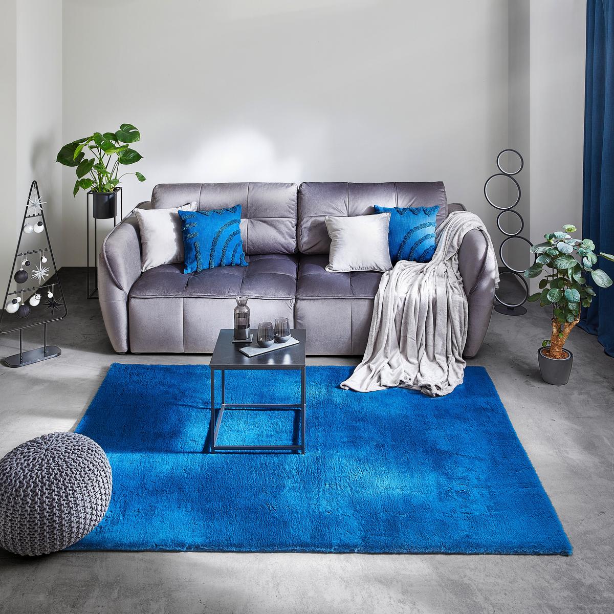 Kuscheldecke Michael in Grau ca. 220x240cm - Grau, Textil (220/240cm) - Modern Living