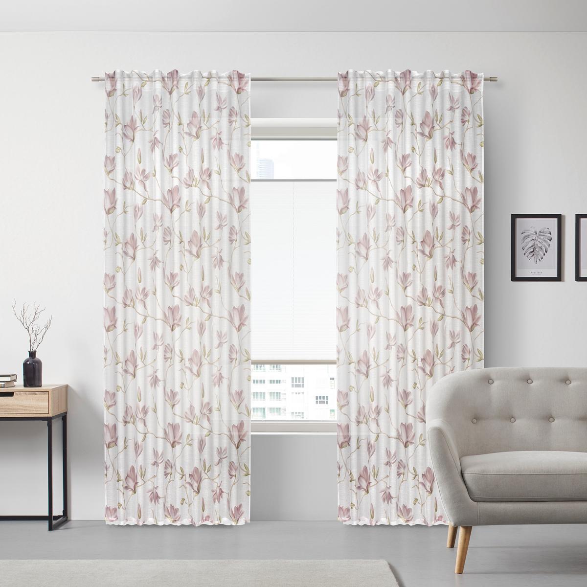 Fertigvorhang Magda ca. 140x245cm - Pink, Basics, Textil (140/245cm) - Modern Living