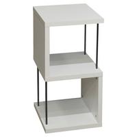 Beistelltisch in Weiss - Weiss/Schwarz, Modern, Holzwerkstoff/Metall (33/65/33cm) - Mömax