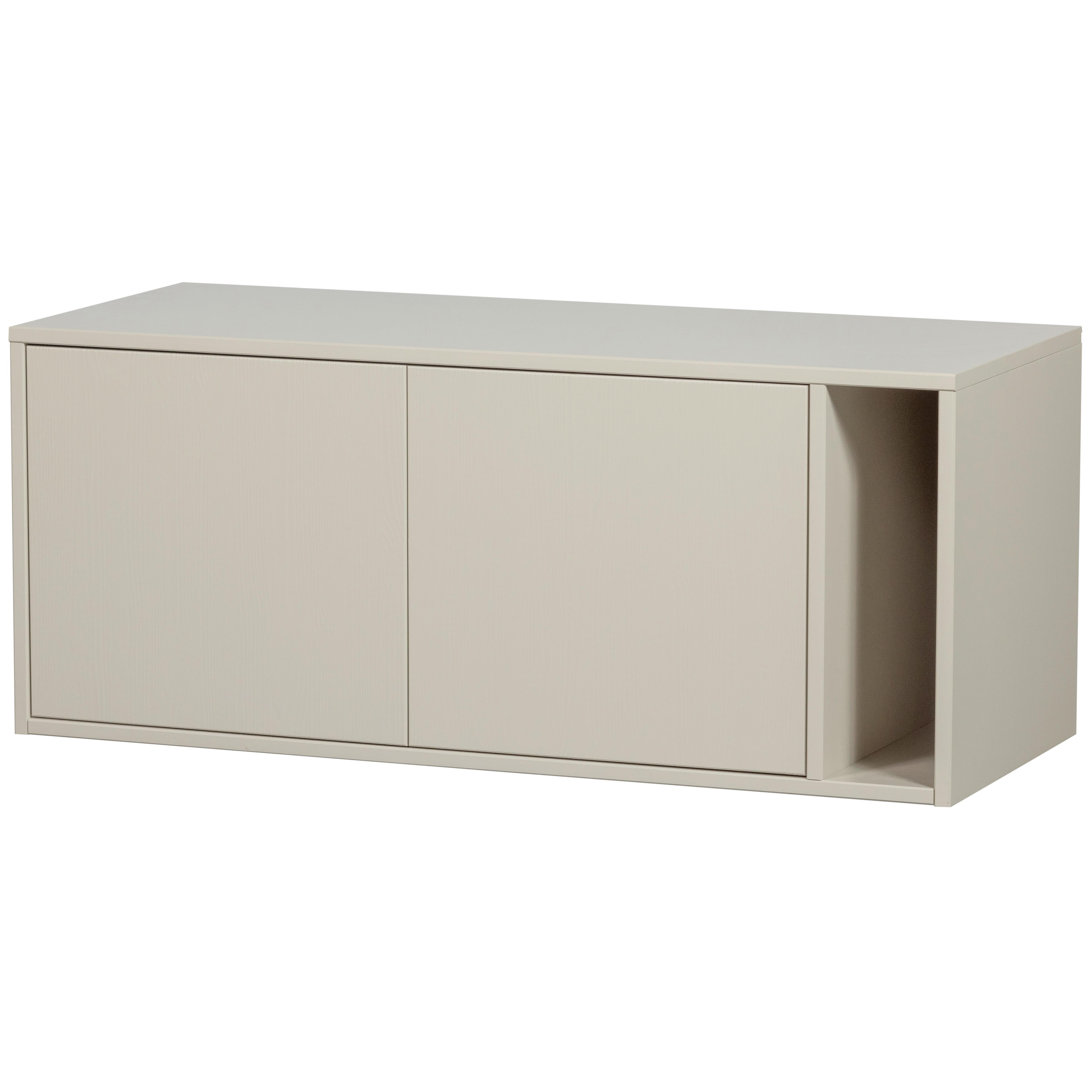 Lowboard Settle Down Grau - Grau, Design, Holz (108/45/44cm) - Livetastic