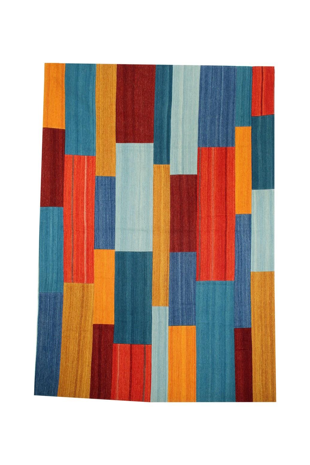 Flachwebeteppich Radical 330 Rot/multi 200x290 - Rot/Multicolor, Basics, Textil (200/290cm) - Kayoom