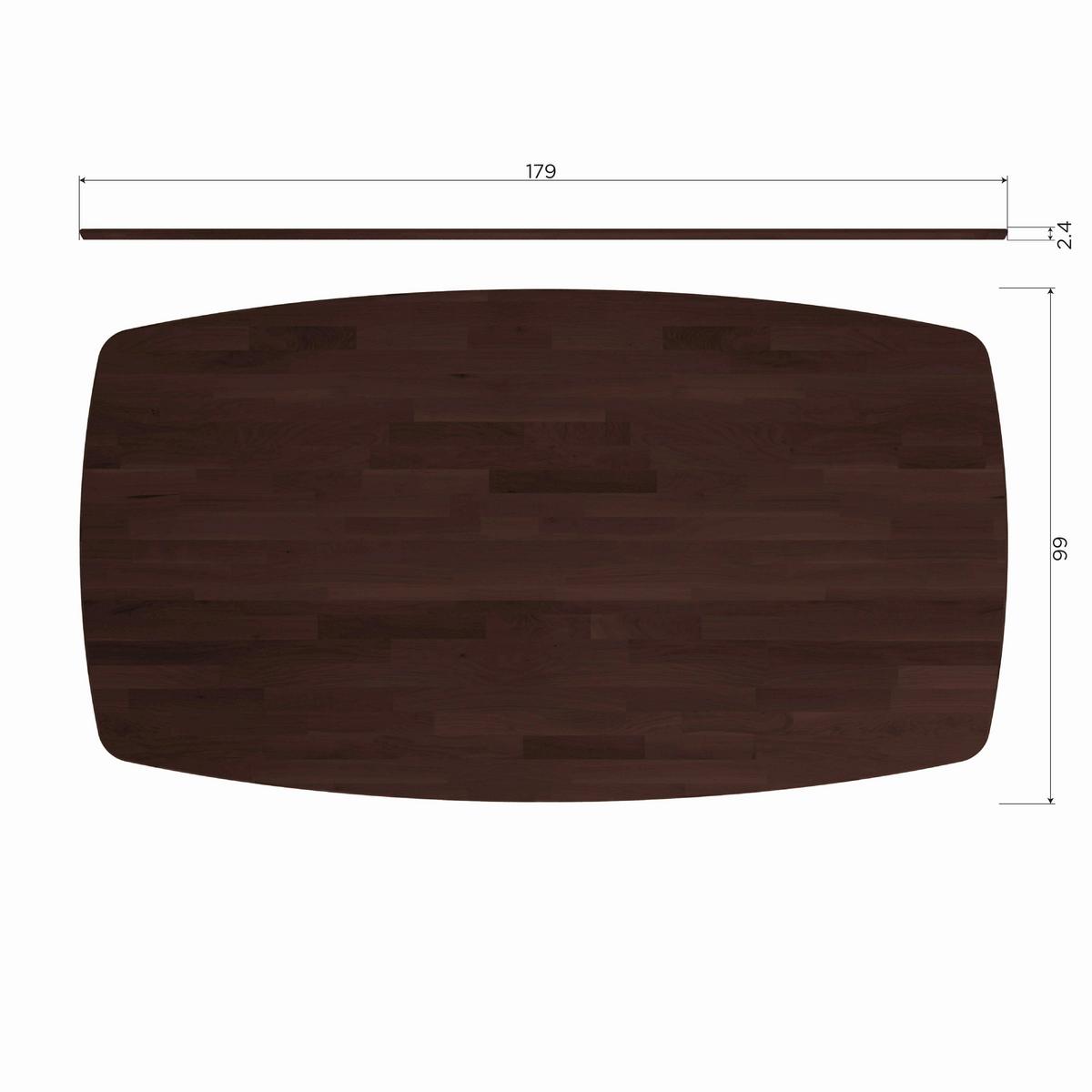 Esstisch Jouw Unieke Dunkelbraun - Dunkelbraun, Design, Holz (180/100/74cm) - Livetastic