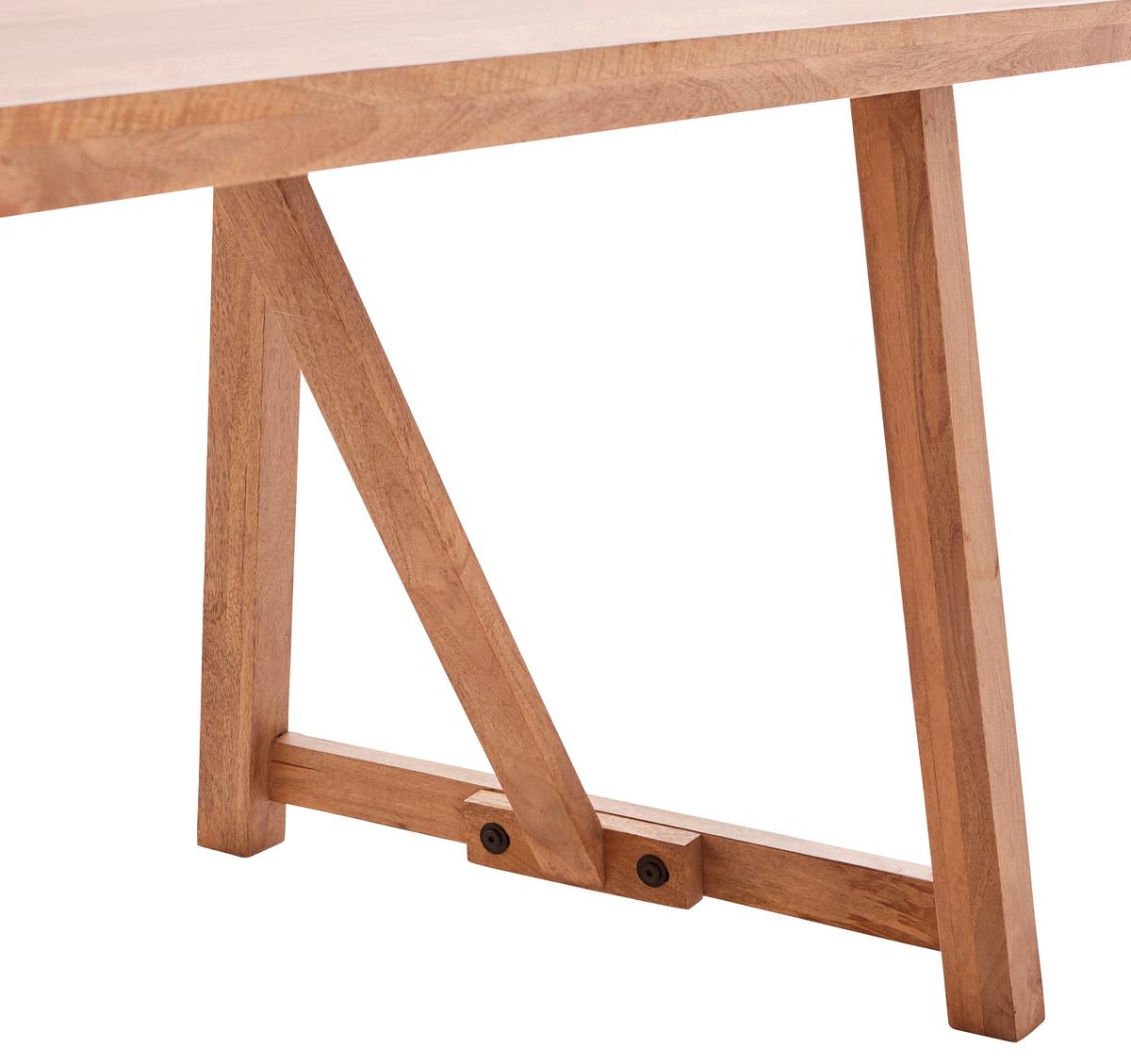 Rustikalna Jedilna Miza Rosa -Trend-, Masiven Mangov Les - svetlo rjava, Trend, les (160/90/76cm) - Livetastic