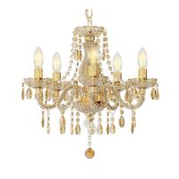 HÄNGELEUCHTE 15100545  MARIE - Klar/Goldfarben, Konventionell, Kunststoff/Metall (48/150cm)