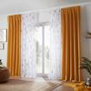 GARDINLÄNGD LEO -EXT- - gul, textil (135/255cm) - Premium Living