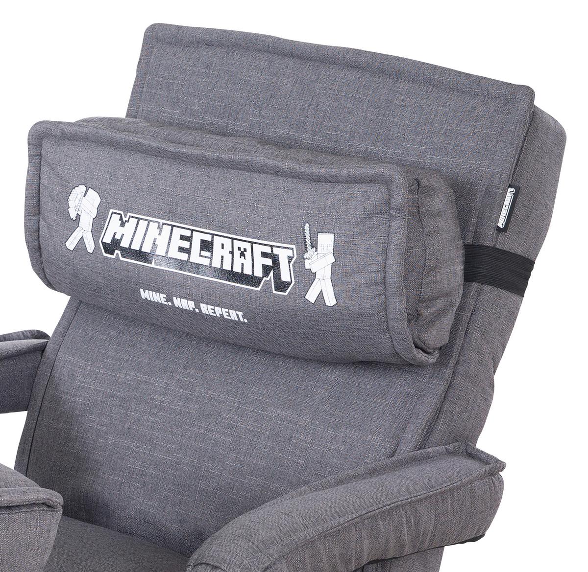 Loungesessel Minecraft ca. 62x80x60 cm Grau - Grau, MODERN, Textil/Metall (62/80/60cm) - Minecraft
