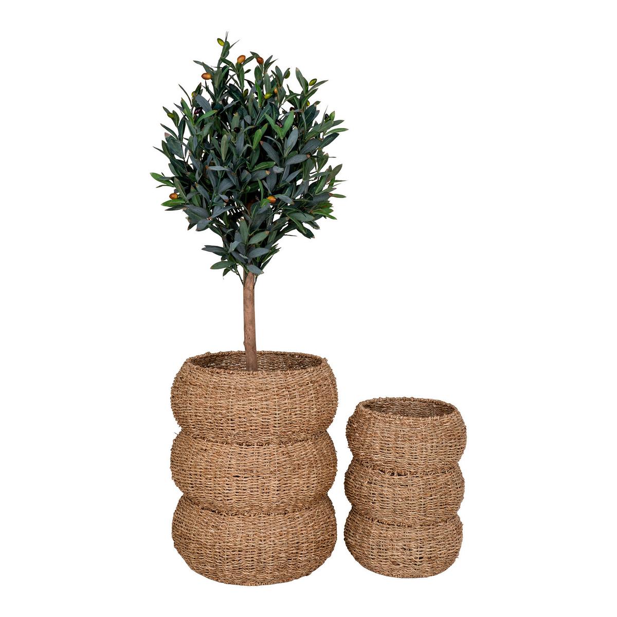 Korbset Sarbas Baskets Hellbraun, 2er Set - Hellbraun, Basics, Naturmaterialien (35/45/35cm)