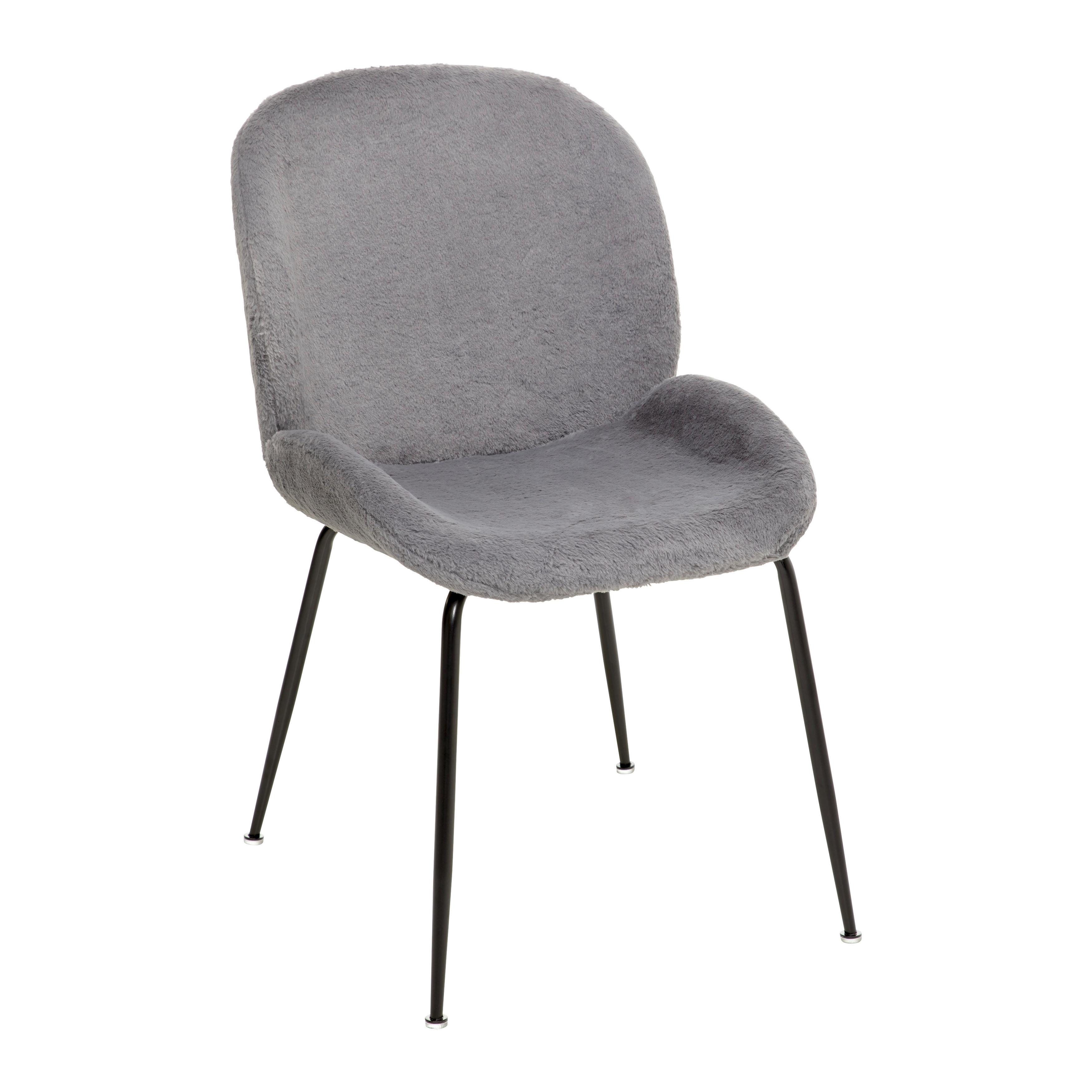 KRZESŁO CHIARA - czarny/szary, Modern, metal/drewno (49/82/63cm) - Bessagi Home