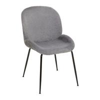 KRZESŁO CHIARA - czarny/szary, Modern, metal/drewno (49/82/63cm) - Bessagi Home