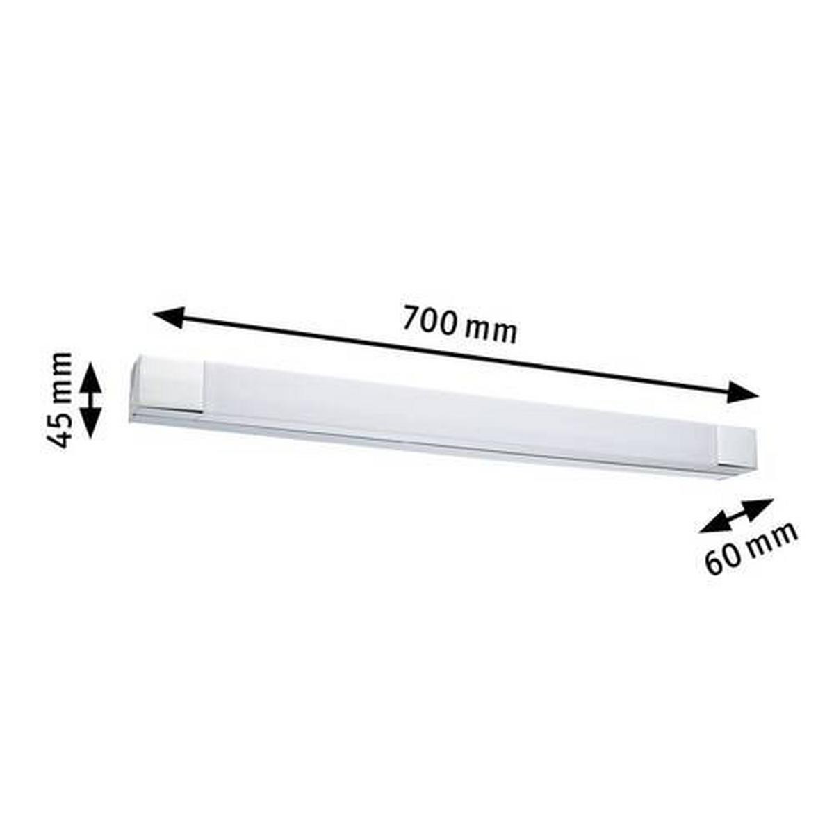 Wandleuchte Quasar Weiß/Chromfarben max. 10,5 W - Chromfarben/Weiß, Basics, Kunststoff/Metall (4,5cm) - Paulmann