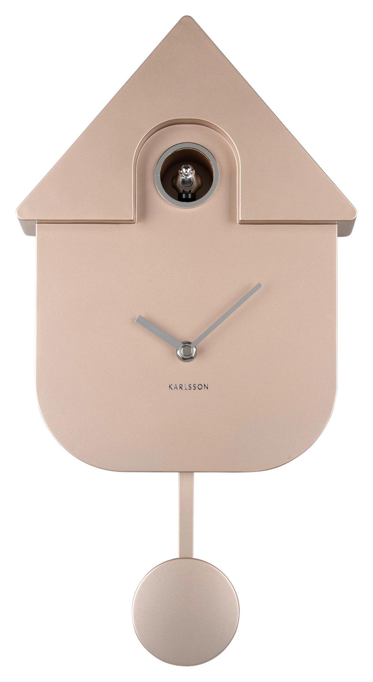 ZEGAR ŚCIENNY KA5867RG - różowe złoto, Basics, tworzywo sztuczne (21,5/41/8,5cm) - Karlsson