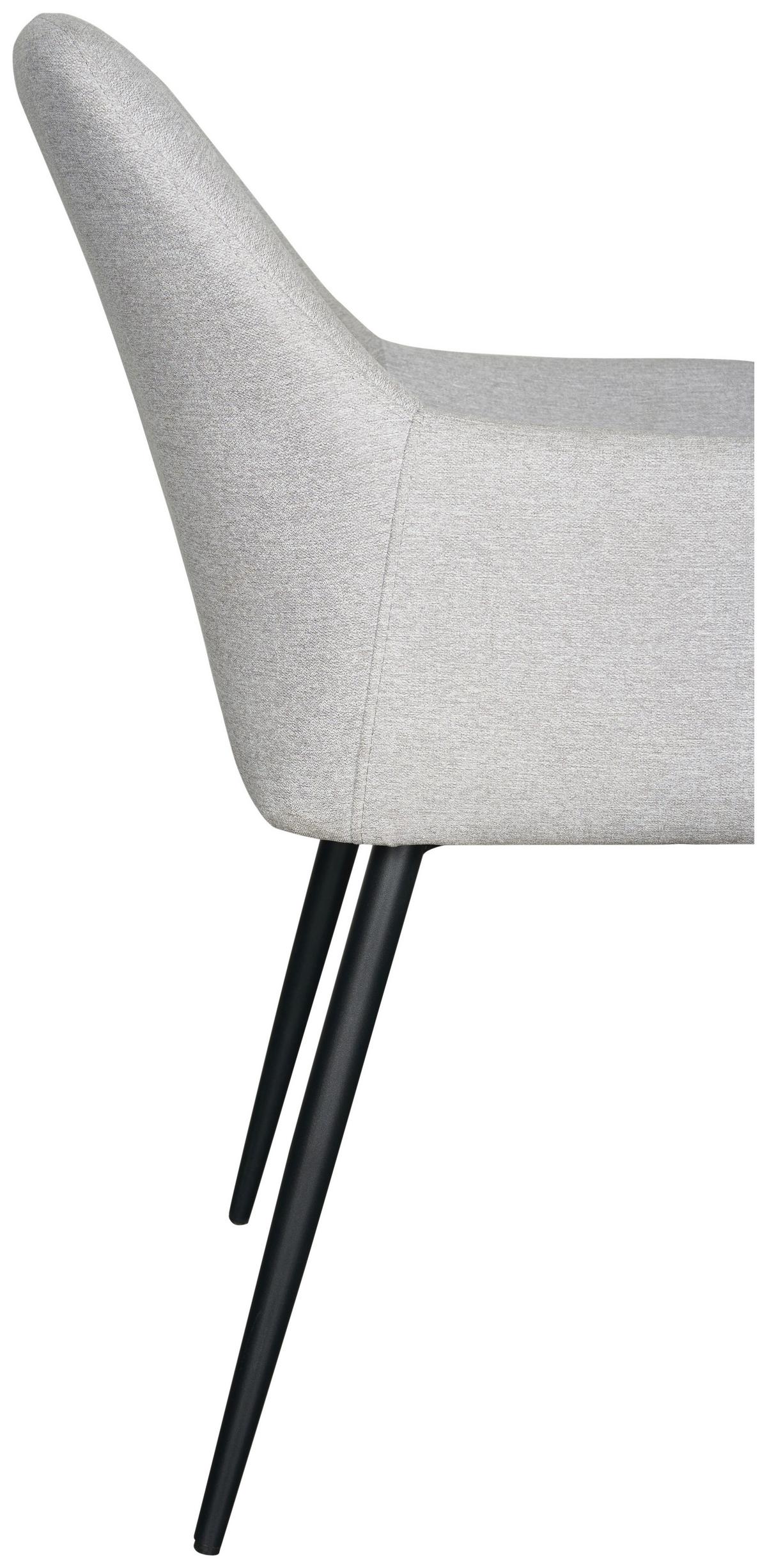 Armlehnstuhl Hardy -Giga- - Schwarz/Grau, Basics, Textil/Metall (56/85/61,5cm) - Mömax