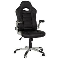 Gaming Stol Game Sport, Črna - črna/bela, Moderno, umetna masa/tekstil (64/118/57cm) - MID.YOU