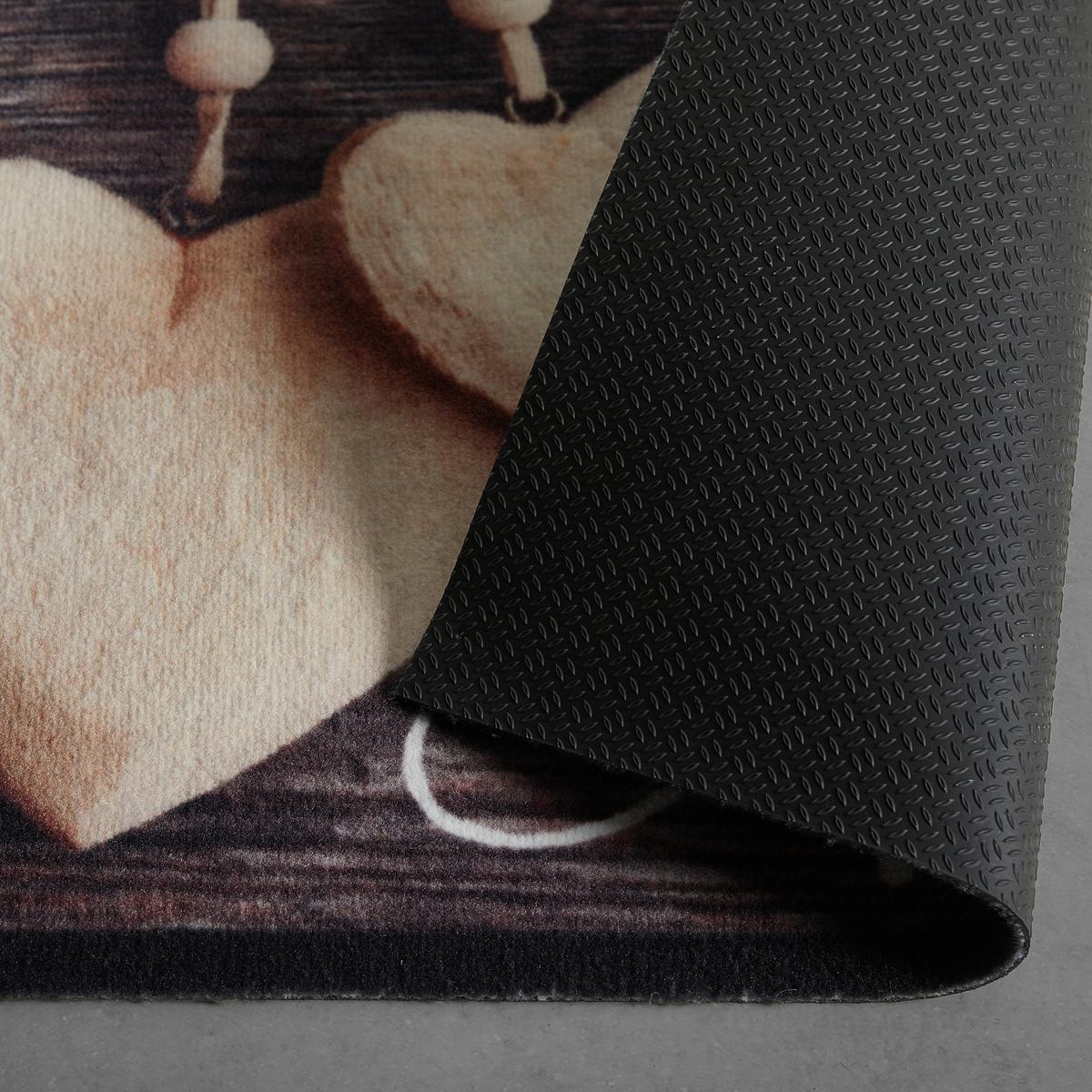 Predpražnik Home Love Wood - bež/rjava, Basics, umetna masa (50/70cm) - Modern Living