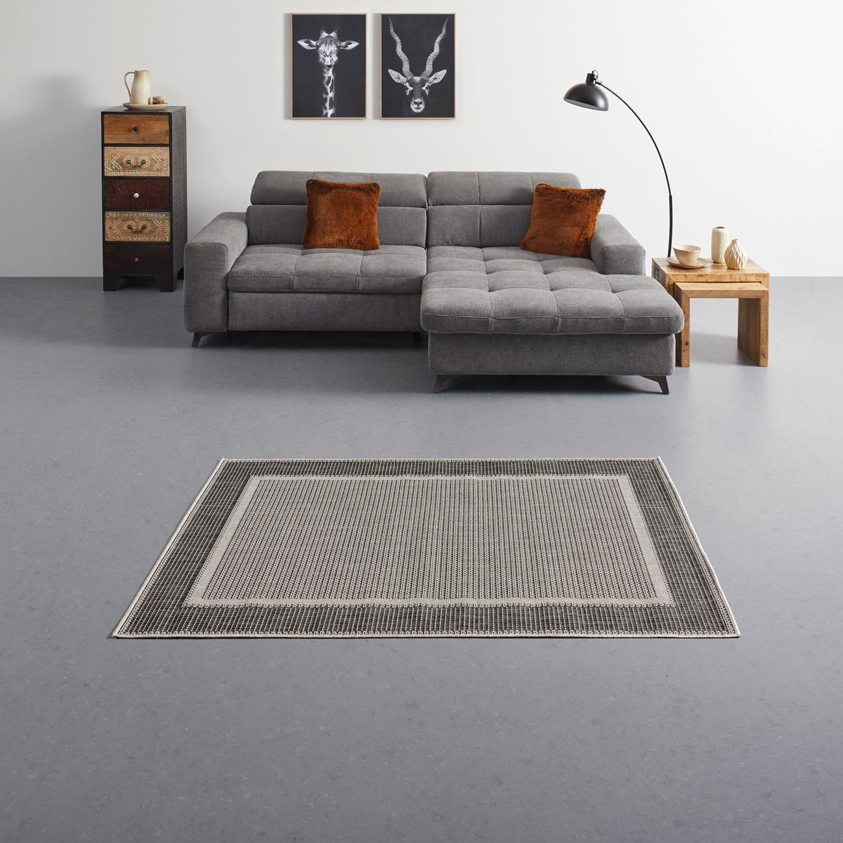 Flachwebteppich Country Grau 3 ca. 200x250cm - Grau, KONVENTIONELL (200/250cm) - Modern Living