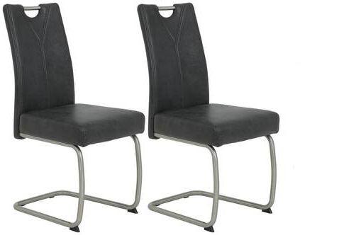 Schwingstuhl Sophia Anthrazit SOPHIA S - Edelstahlfarben/Anthrazit, MODERN, Textil/Metall (43/99/58cm) - MID.YOU