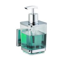 Dozator săpun Quadro - culoare crom, Modern, plastic/metal (8/16/10cm) - Wenko