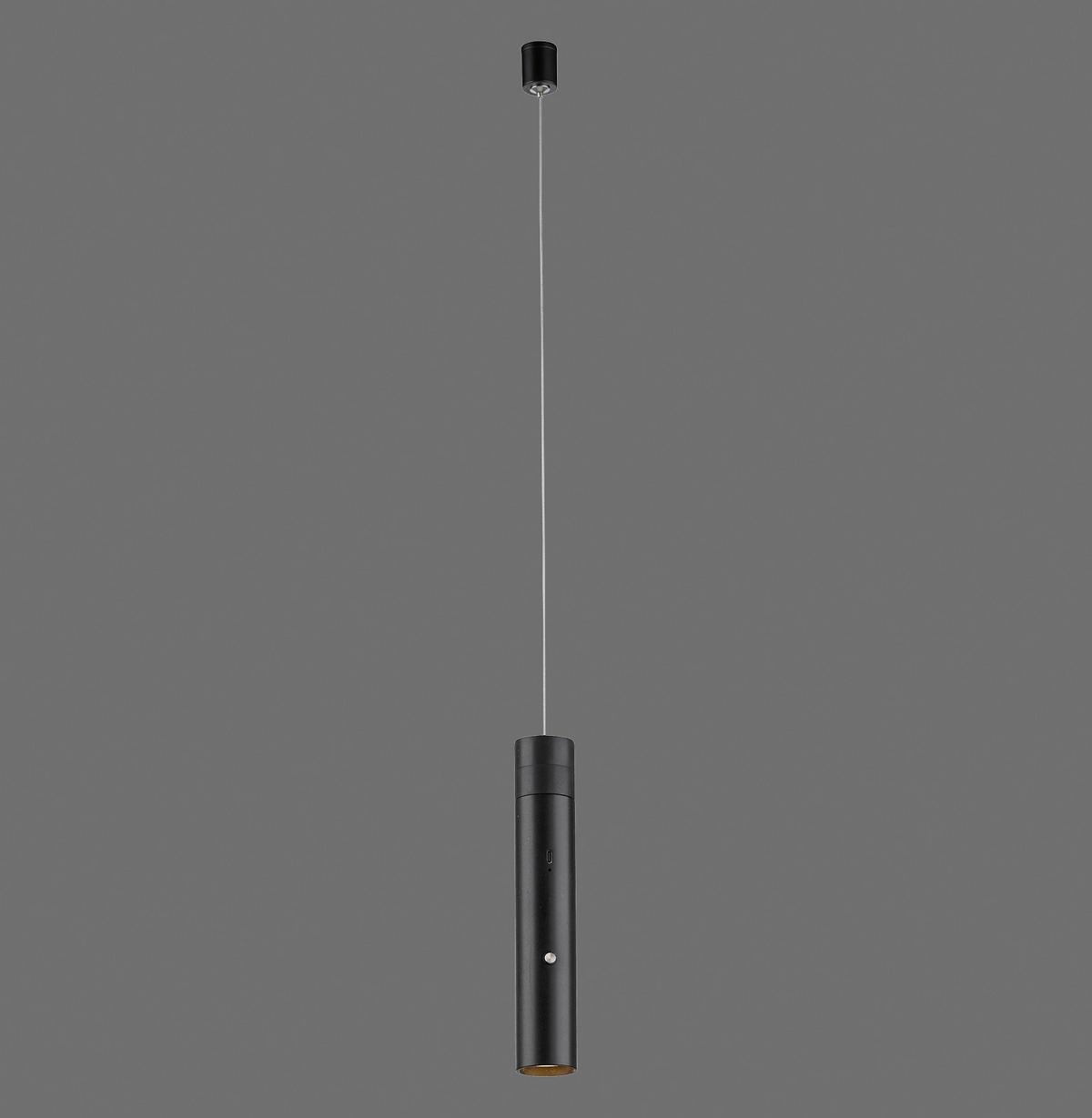 LAMPA WISZĄCA LED 18281-18 ATTACH - czarny, Design, tworzywo sztuczne/metal (4/4/60-200cm)