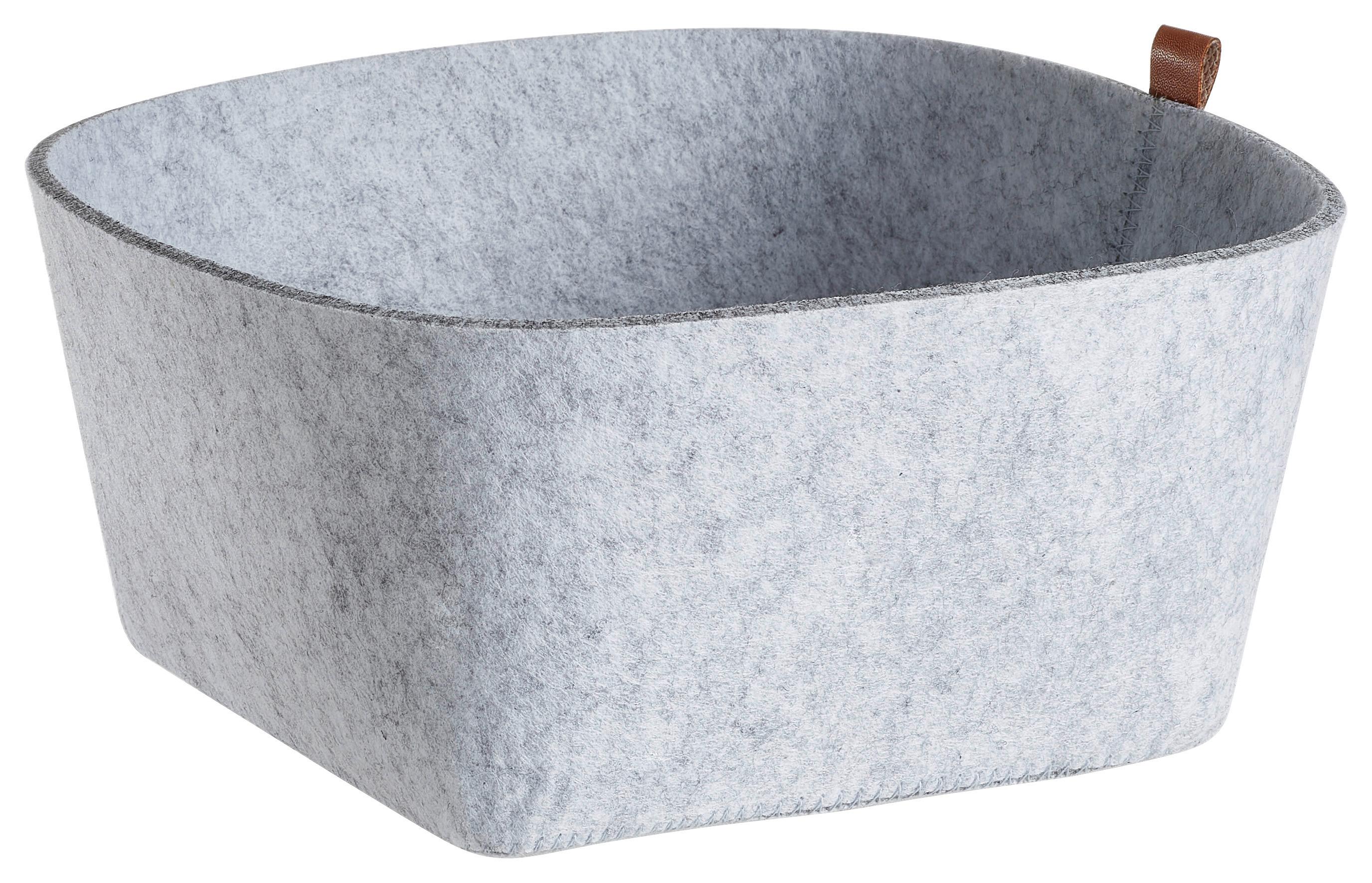 KOSZ UNIWERSALNY 857-120 - jasnoszary, Basics, tkanina (22/22/12cm) - Justinus