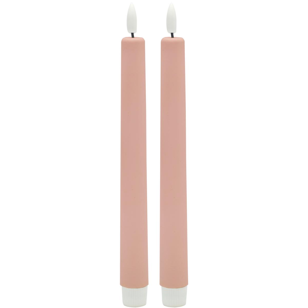 Stabkerze Rina Rosa, 2er Set - Rosa (2,2/22cm) - Mömax