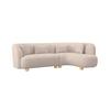 CANAPÉ D'ANGLE ALBA - crème/couleur chêne, MODERN, textile/bois (256/166cm) - Bessagi Home