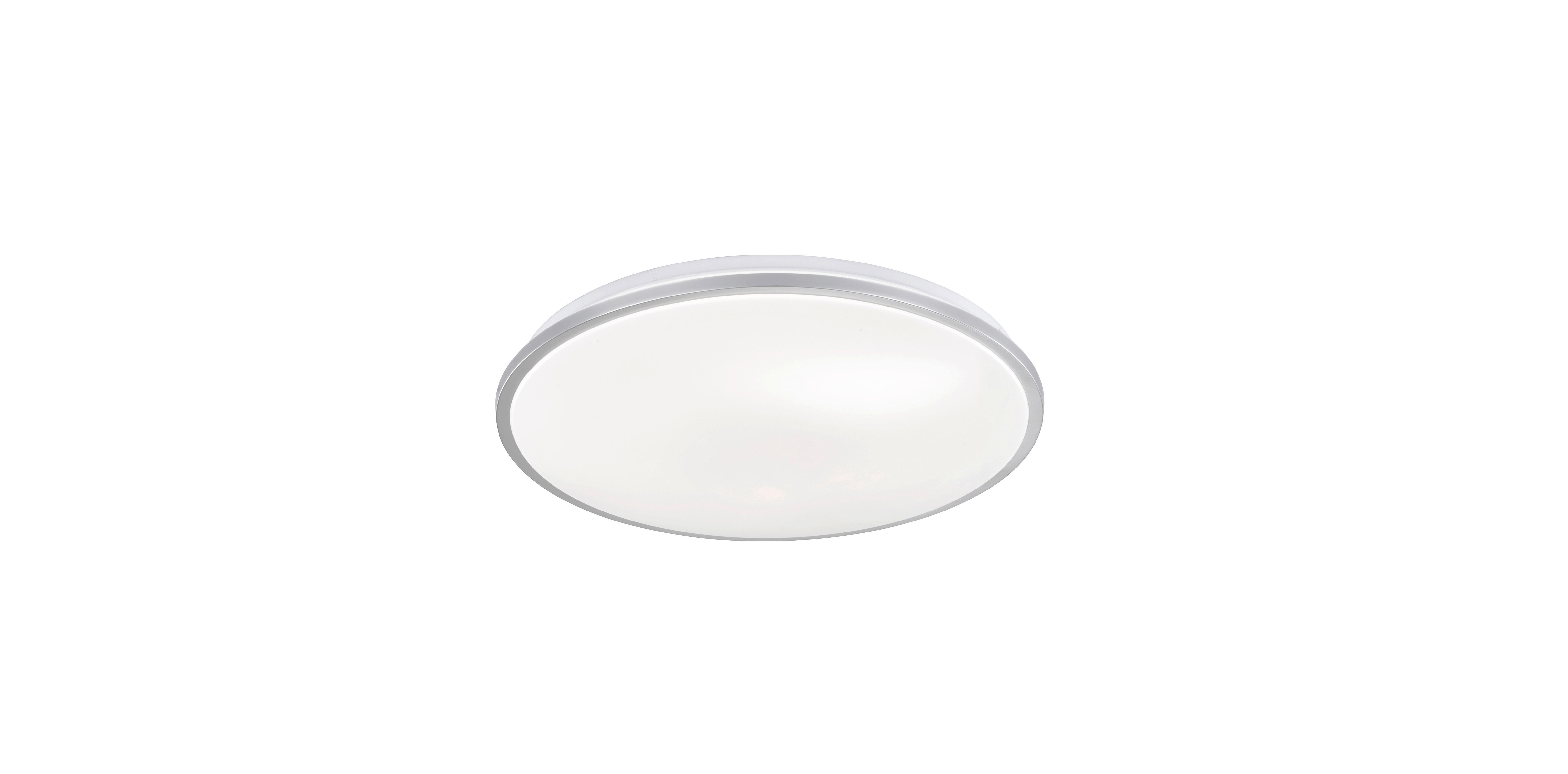 LAMPA SUFITOWA LED 20812 - kolor srebrny/biały, Design, szkło (40cm) - Fischer & Honsel