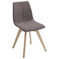 KRZESŁO SANNE - brązowy/kolor dębu sonoma, Konventionell, tkanina/drewno (47/87/52cm) - Carryhome
