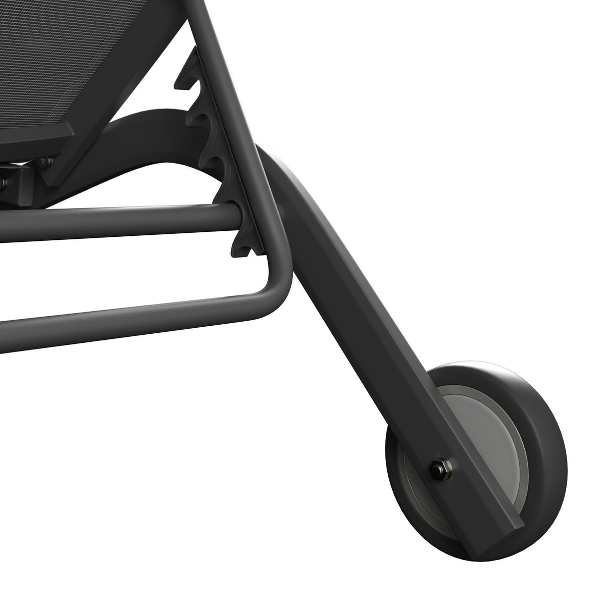 Vrtni Ležalnik Otti, Aluminij - siva/antracit, Basics, kovina/tekstil (211/44/75cm) - Mömax