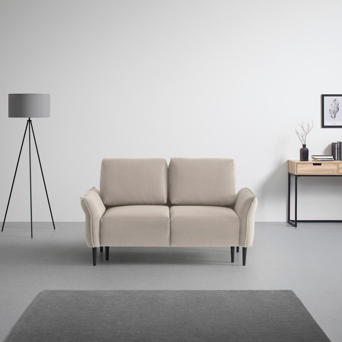 2-Sitzer-Sofa Custom Dunkelgrün - Taupe/Dunkelgrün, MODERN, Holz/Textil (150/85/92cm) - Mömax