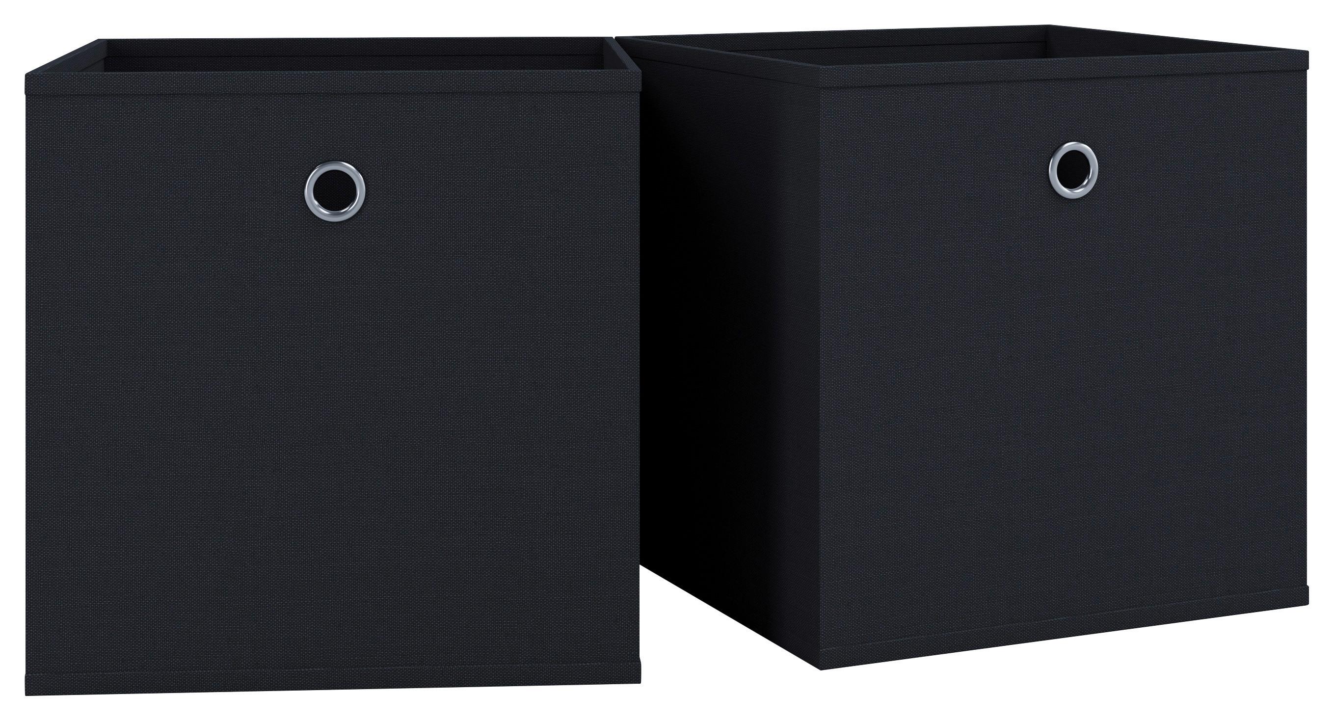 Set Zložljivih Zabojev Boxas, Črna, 2 Kos - črna, Basics, umetna masa (27/28/27cm) - MID.YOU