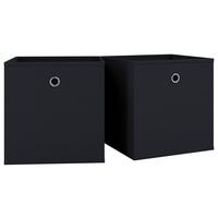 Set Zložljivih Zabojev Boxas, Črna, 2 Kos - črna, Basics, umetna masa (27/28/27cm) - MID.YOU