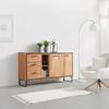 DRESSOIR SHIVA - Acacia-kleuren/Zwart, Modern, Hout/Metaal (160/86/40cm) - Mömax