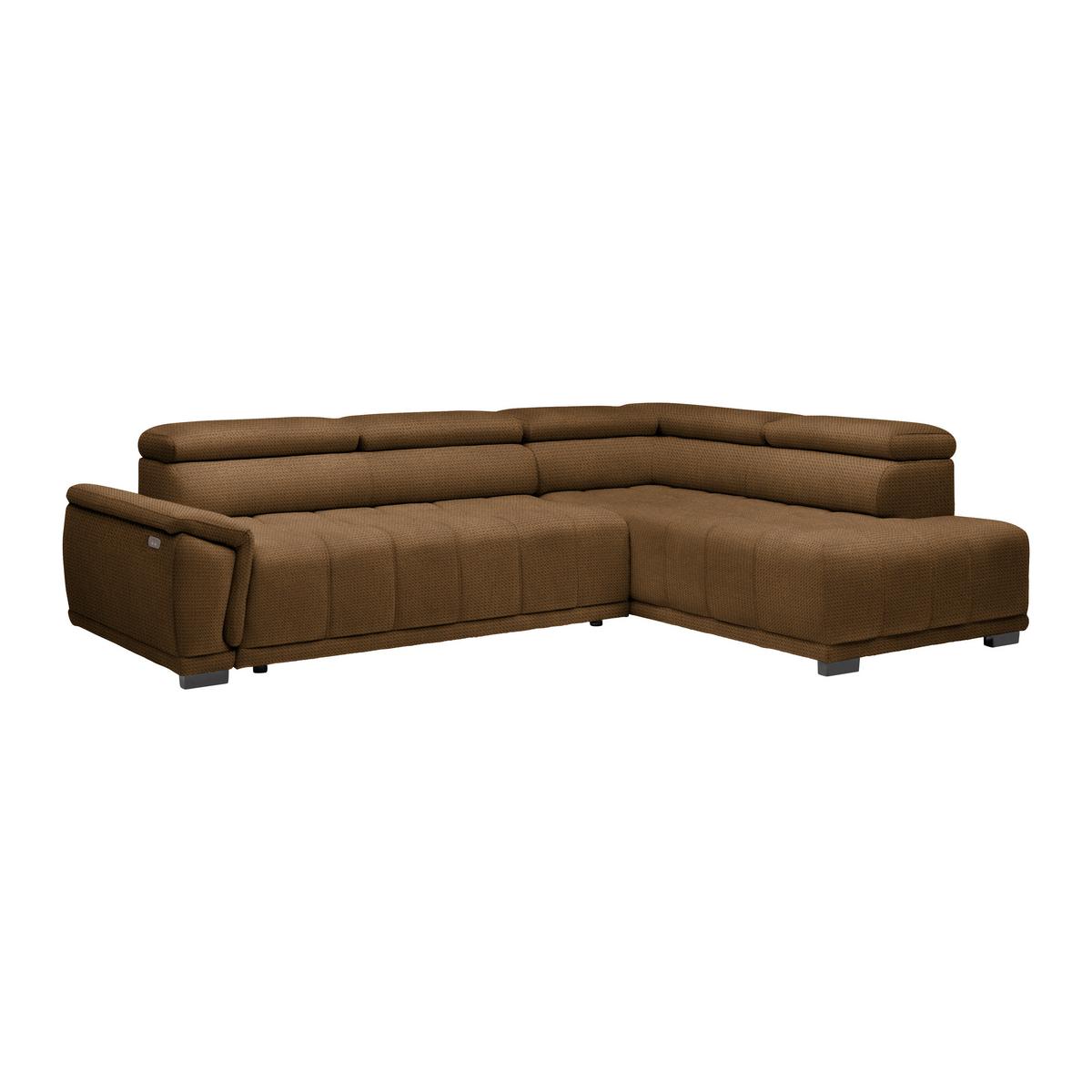 Kutna Garnitura Gremio - boje hrđe/crna, Moderno, tekstil/plastika (283/206cm) - Modern Living