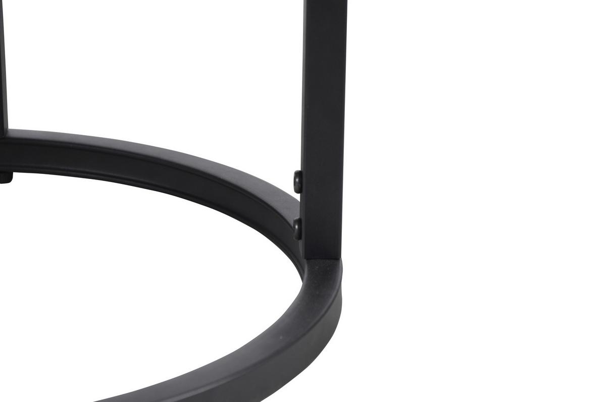 ZESTAW STOLIKÓW KAWOWYCH TROPEA -EXKLUSIV- - kolor dębowy/czarny, Konventionell, materiał drewnopochodny/metal (70/70/42cm) - Stylife