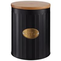 POSUDA ZA ZALIHE INDUSTRY - COFFEE - prirodne boje/crna, Moderno, drvo/metal (13,5/17,5cm) - Modern Living