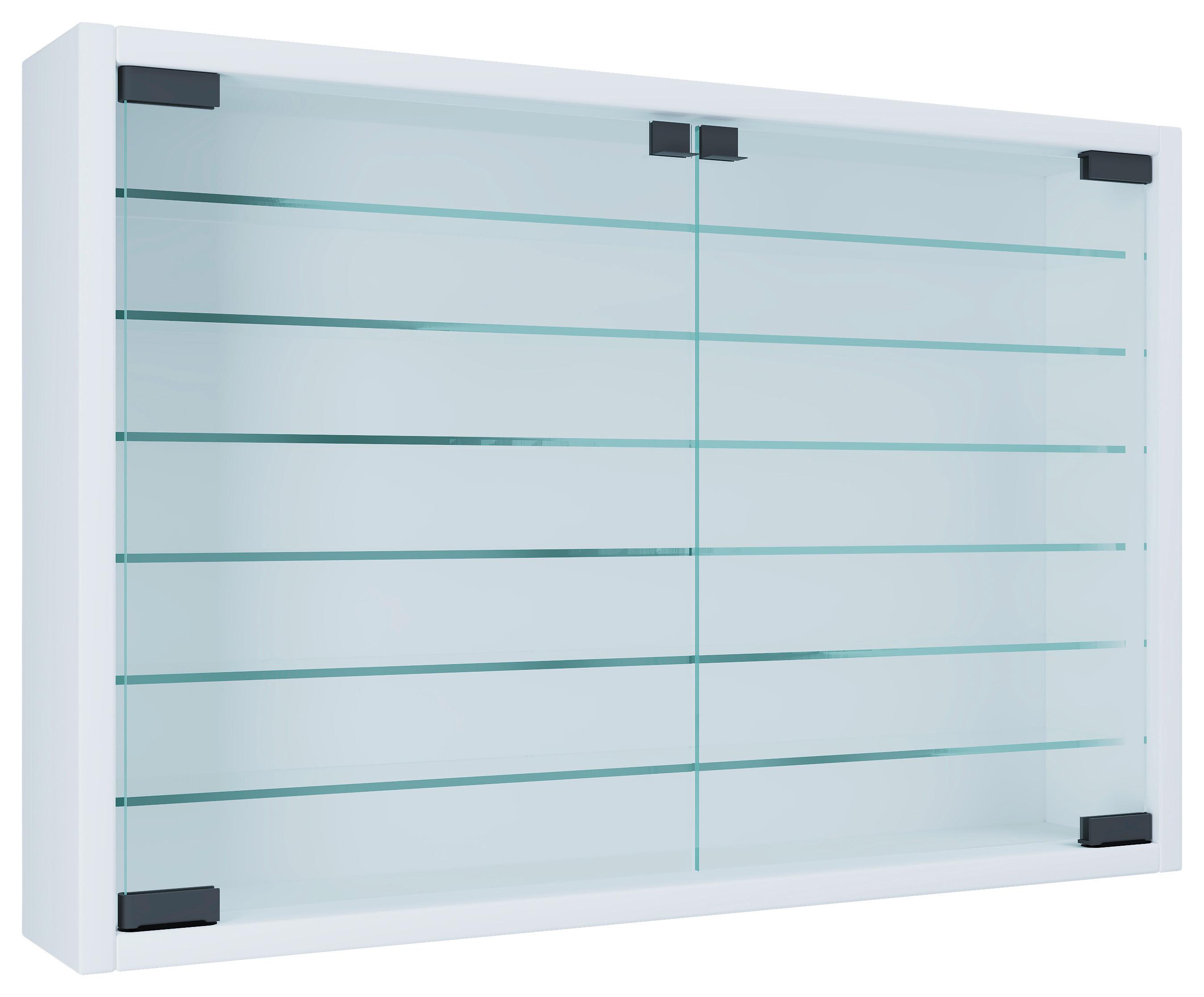 Viseča Vitrina Mandosa Xl, Bela - bela, Moderno, steklo/leseni material (60/40/10cm) - MID.YOU