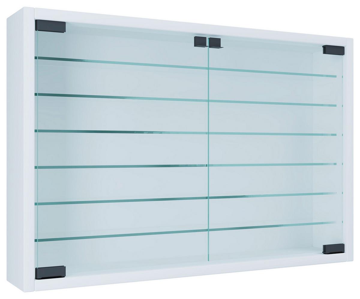 Viseča Vitrina Mandosa Xl, Bela - bela, Moderno, steklo/leseni material (60/40/10cm) - MID.YOU